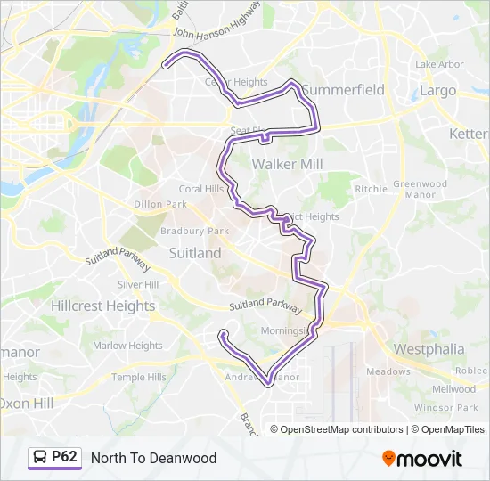 P62 Bus Line Map