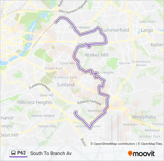 P62 Bus Line Map