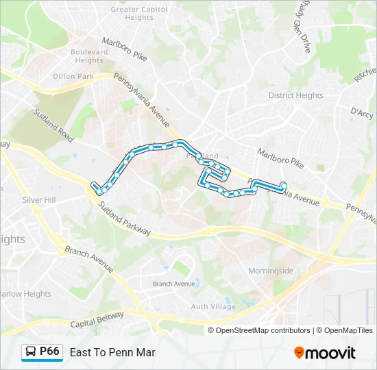 P66 Bus Line Map