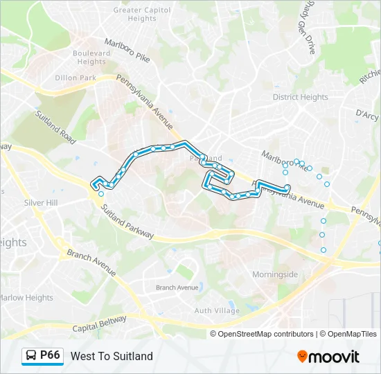 P66 Bus Line Map