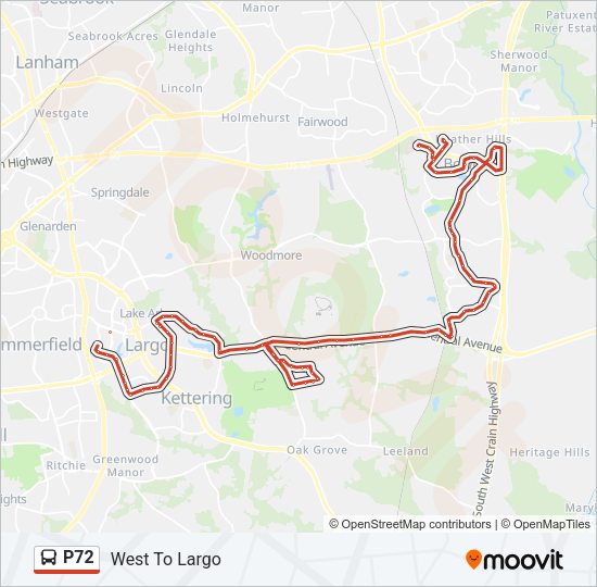 P72 Bus Line Map