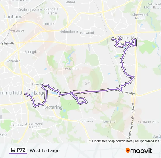 P72 Bus Line Map