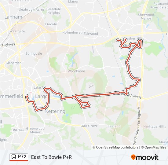 P72 Bus Line Map