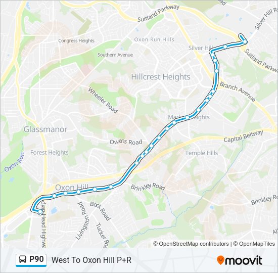 P90 Bus Line Map