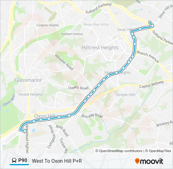 P90 Bus Line Map