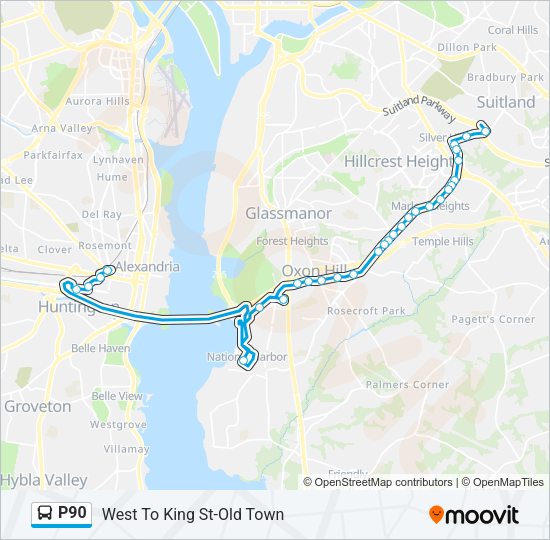 P90 Bus Line Map