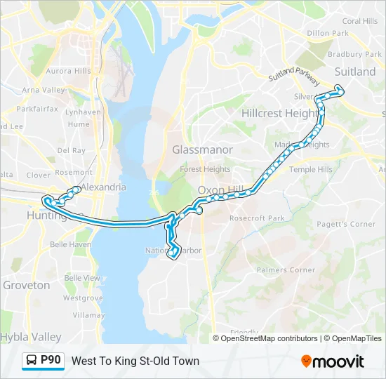 P90 Bus Line Map