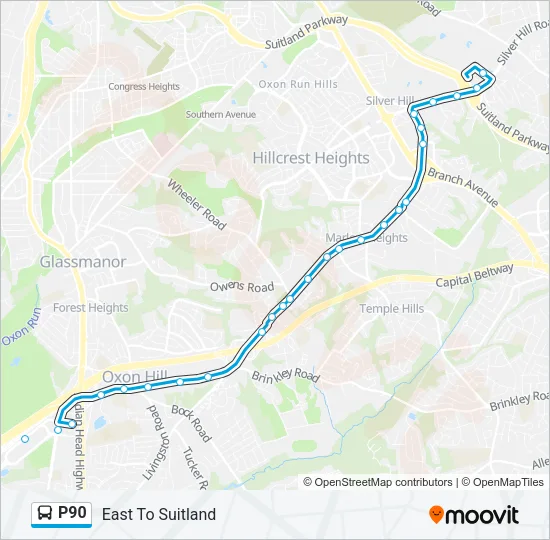 P90 Bus Line Map