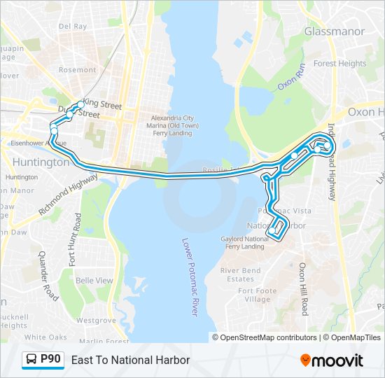 P90 Bus Line Map