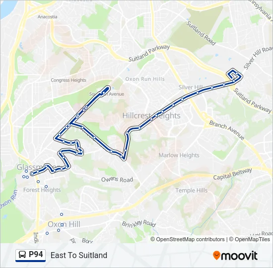 P94 Bus Line Map