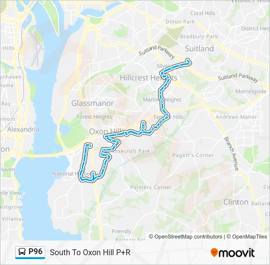 P96 Bus Line Map