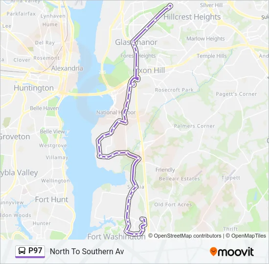 P97 Bus Line Map
