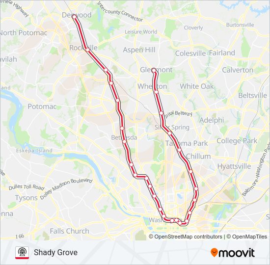 RED Metro Line Map