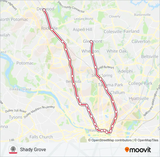 RED Metro Line Map