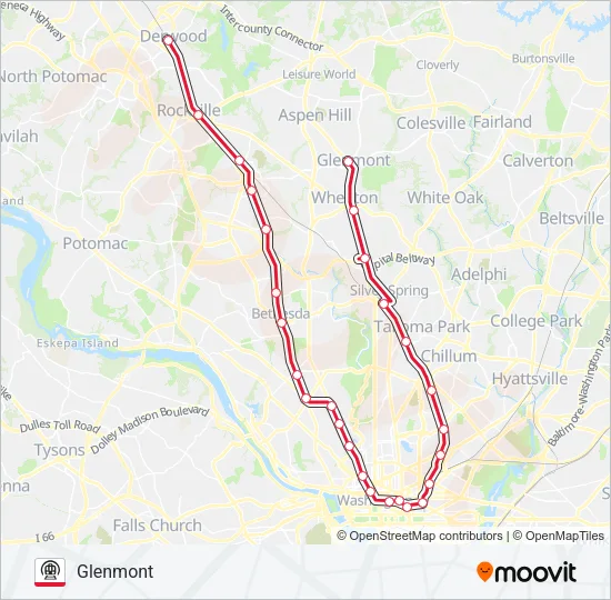 RED Metro Line Map