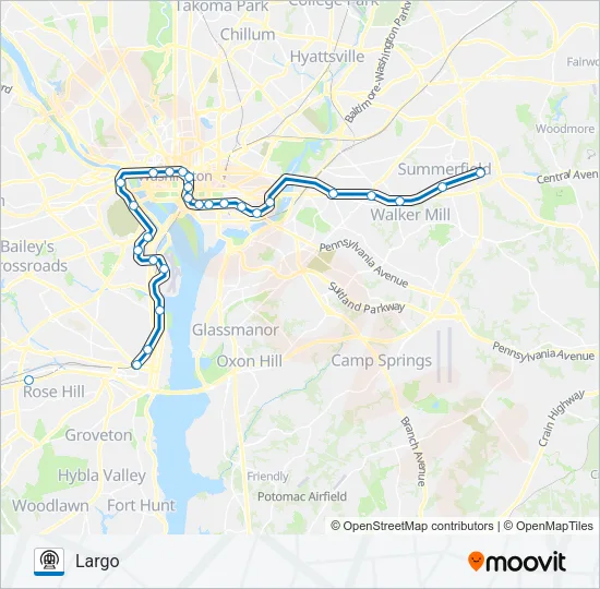 BLUE Metro Line Map