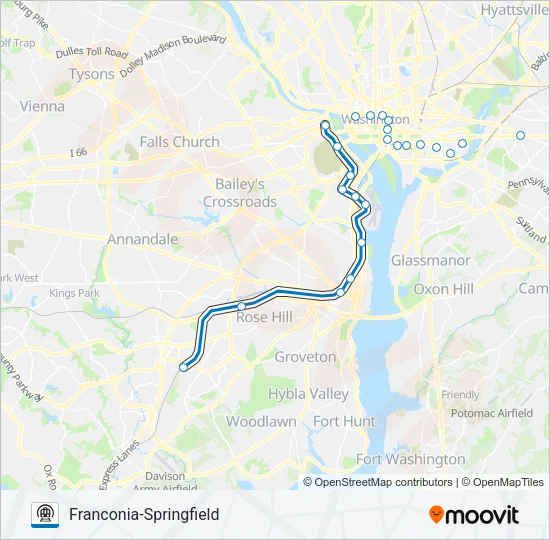 BLUE Metro Line Map
