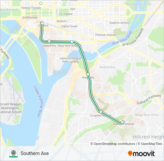 GREEN Metro Line Map