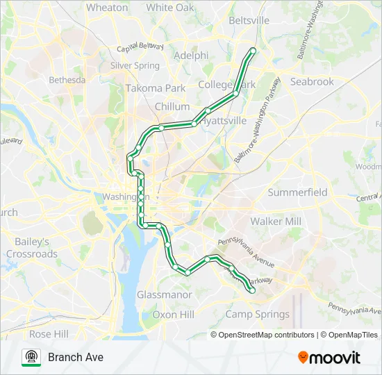 GREEN Metro Line Map