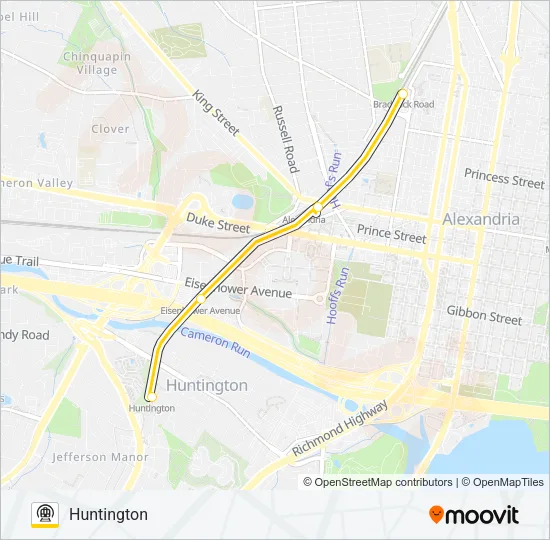 YELLOW Metro Line Map