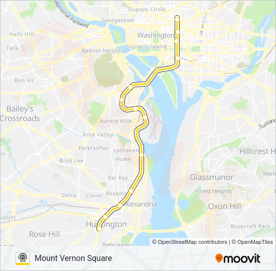YELLOW Metro Line Map