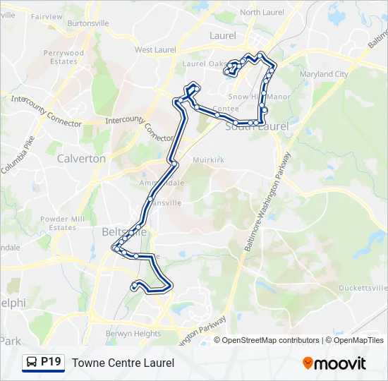 P19 Bus Line Map