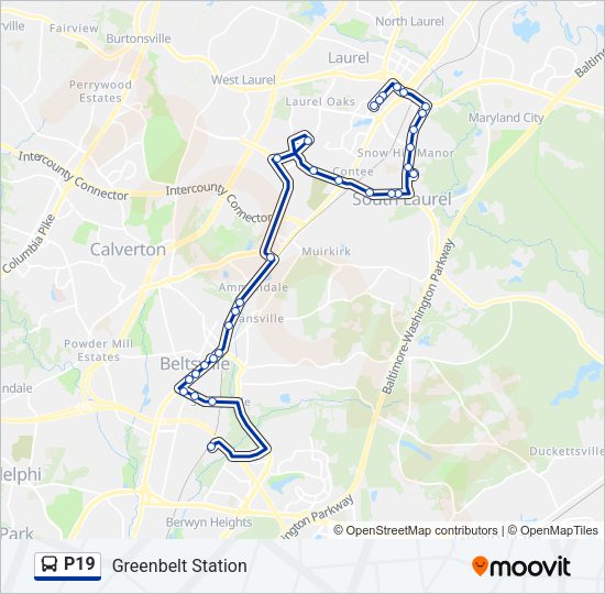 P19 Bus Line Map