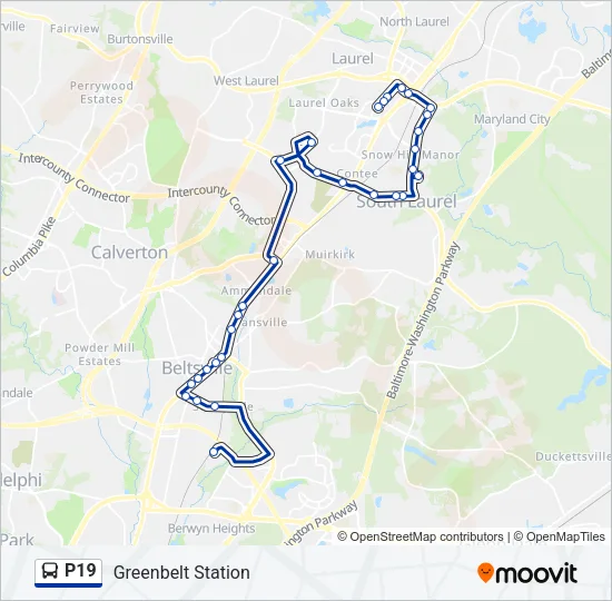 P19 Bus Line Map