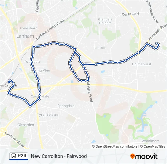 P23 Bus Line Map