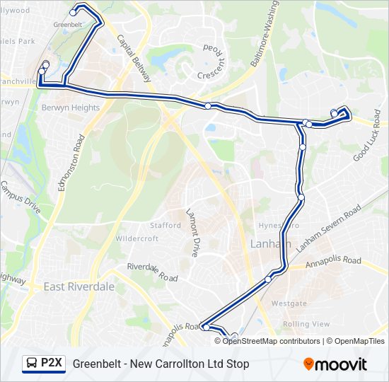 P2X Bus Line Map