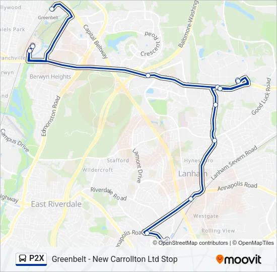 P2X Bus Line Map