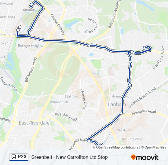 P2X Bus Line Map