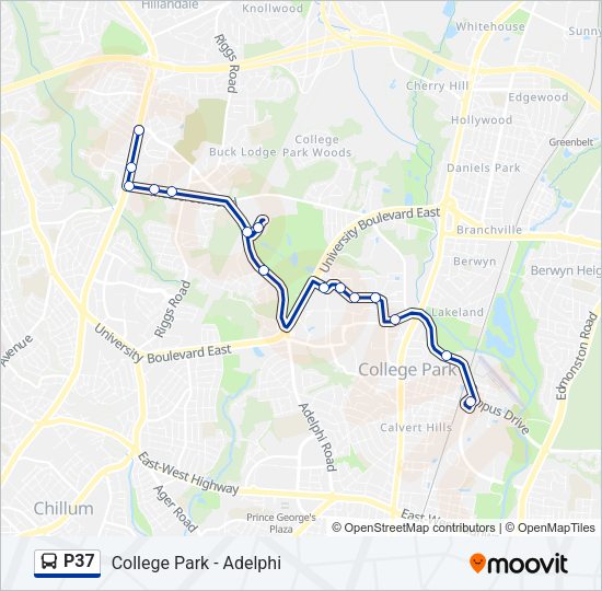 P37 Bus Line Map
