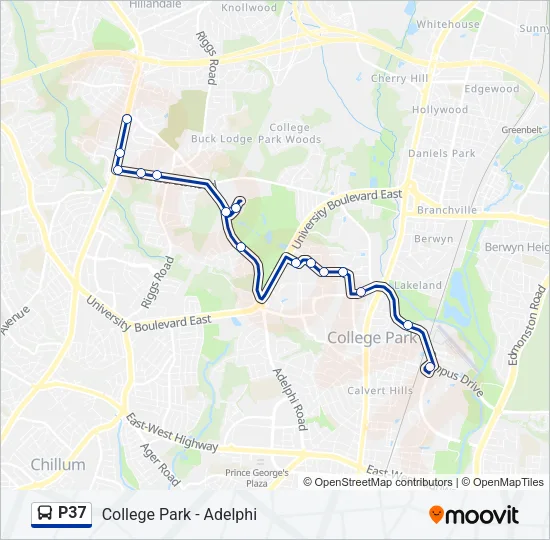 P37 Bus Line Map