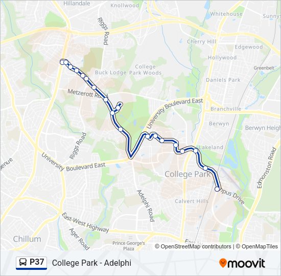 P37 Bus Line Map