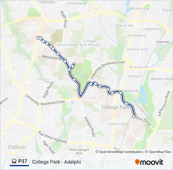 P37 Bus Line Map