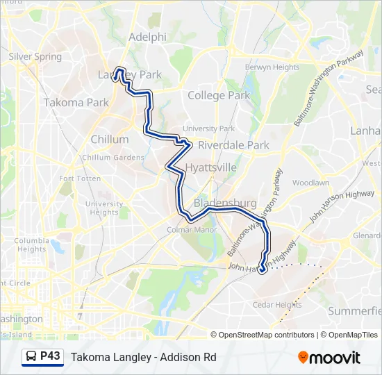 P43 Bus Line Map