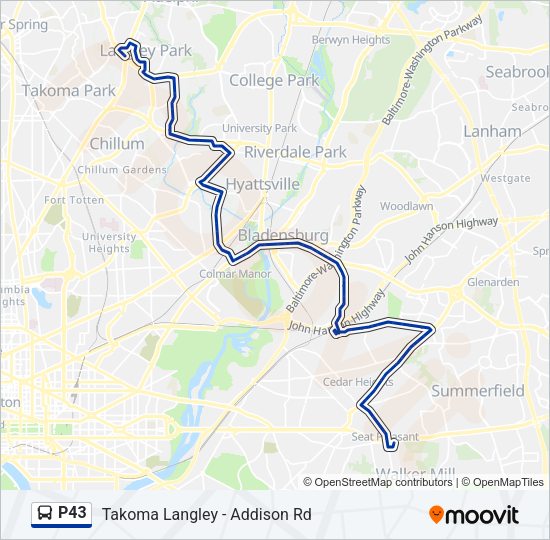P43 Bus Line Map