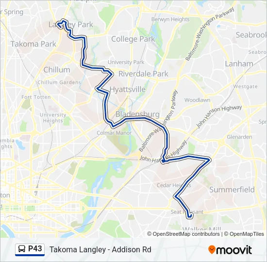 P43 Bus Line Map