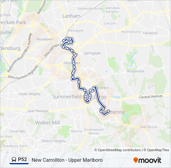 P52 Bus Line Map