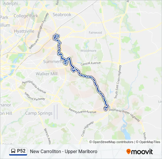 P52 Bus Line Map