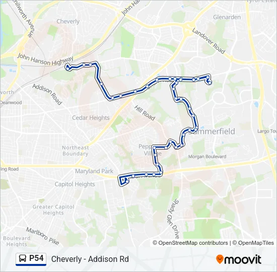 P54 Bus Line Map