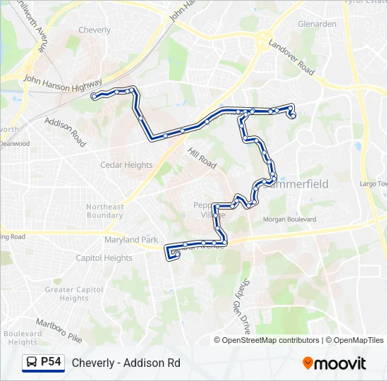 P54 Bus Line Map