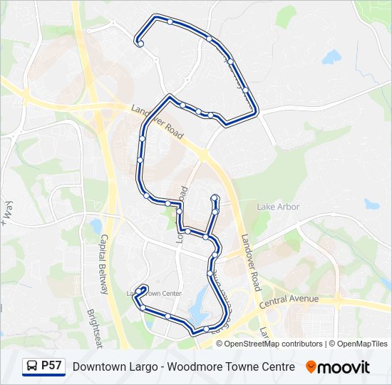 P57 Bus Line Map