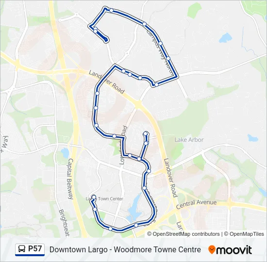 P57 Bus Line Map