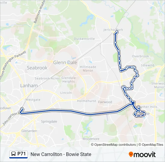 P71 Bus Line Map