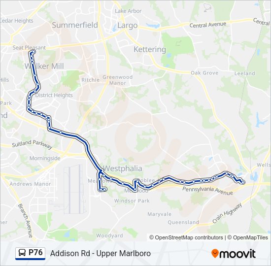 P76 Bus Line Map