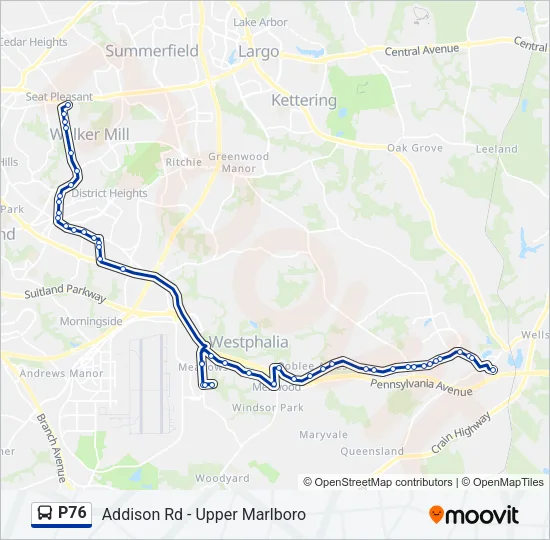 P76 Bus Line Map