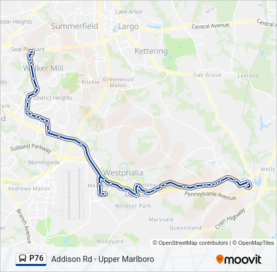 P76 Bus Line Map