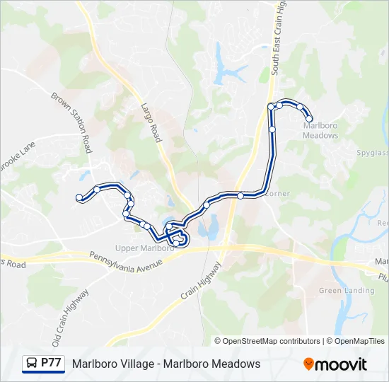 P77 Bus Line Map